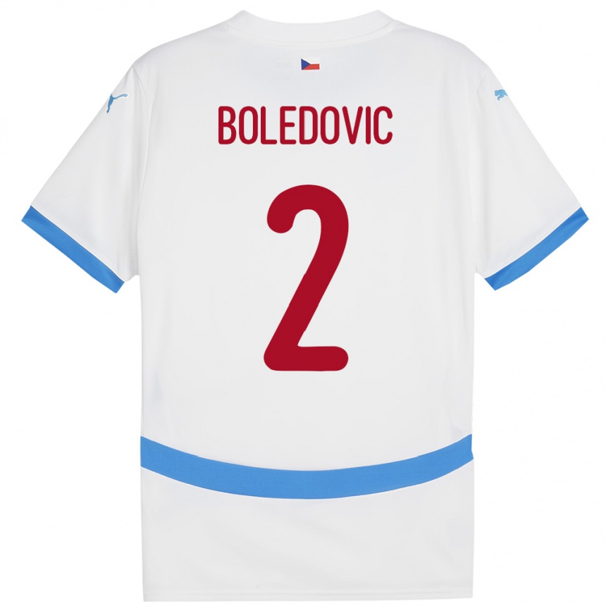 Vaikiškas Čekija Tobias Boledovic #2 Baltas Išvykos Marškinėliai 24-26 T-Shirt