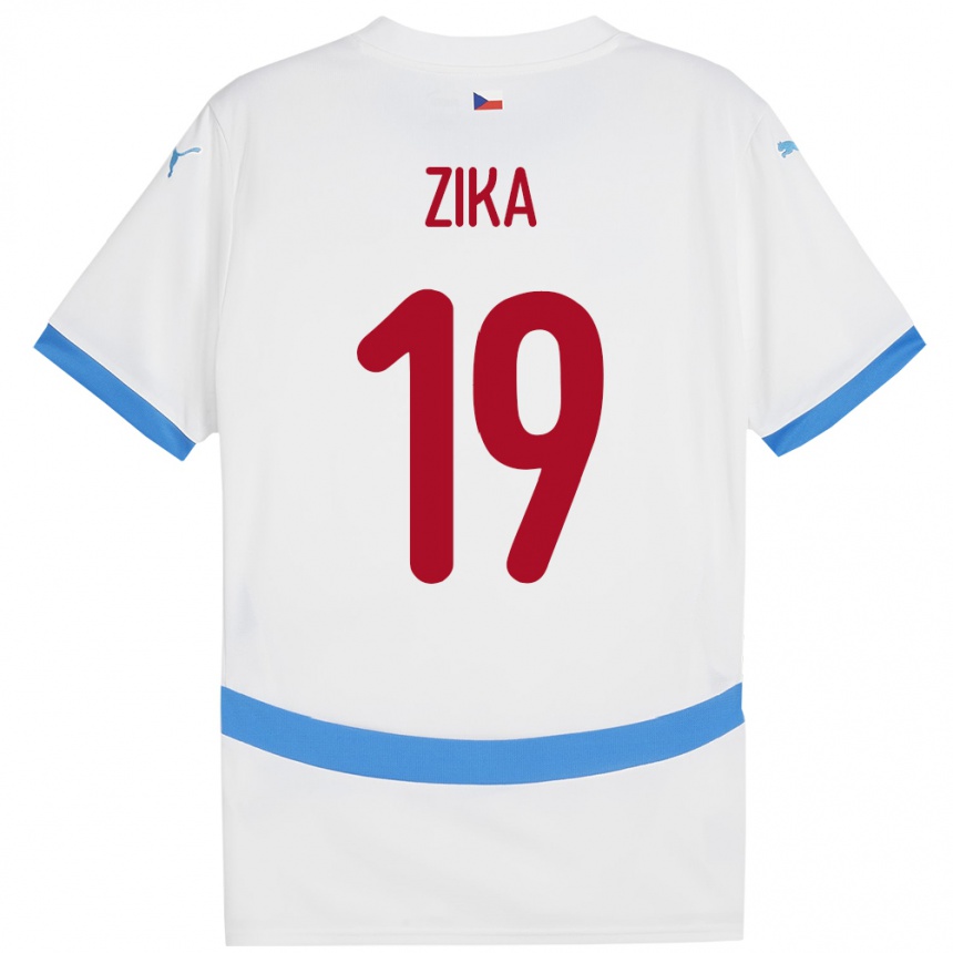 Vaikiškas Čekija Petr Zika #19 Baltas Išvykos Marškinėliai 24-26 T-Shirt