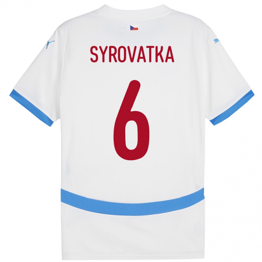 Vaikiškas Čekija Matyas Syrovatka #6 Baltas Išvykos Marškinėliai 24-26 T-Shirt