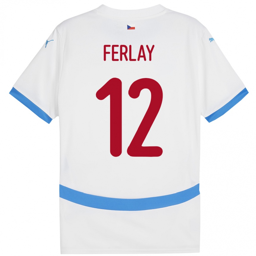 Vaikiškas Čekija Ruben Ferlay #12 Baltas Išvykos Marškinėliai 24-26 T-Shirt