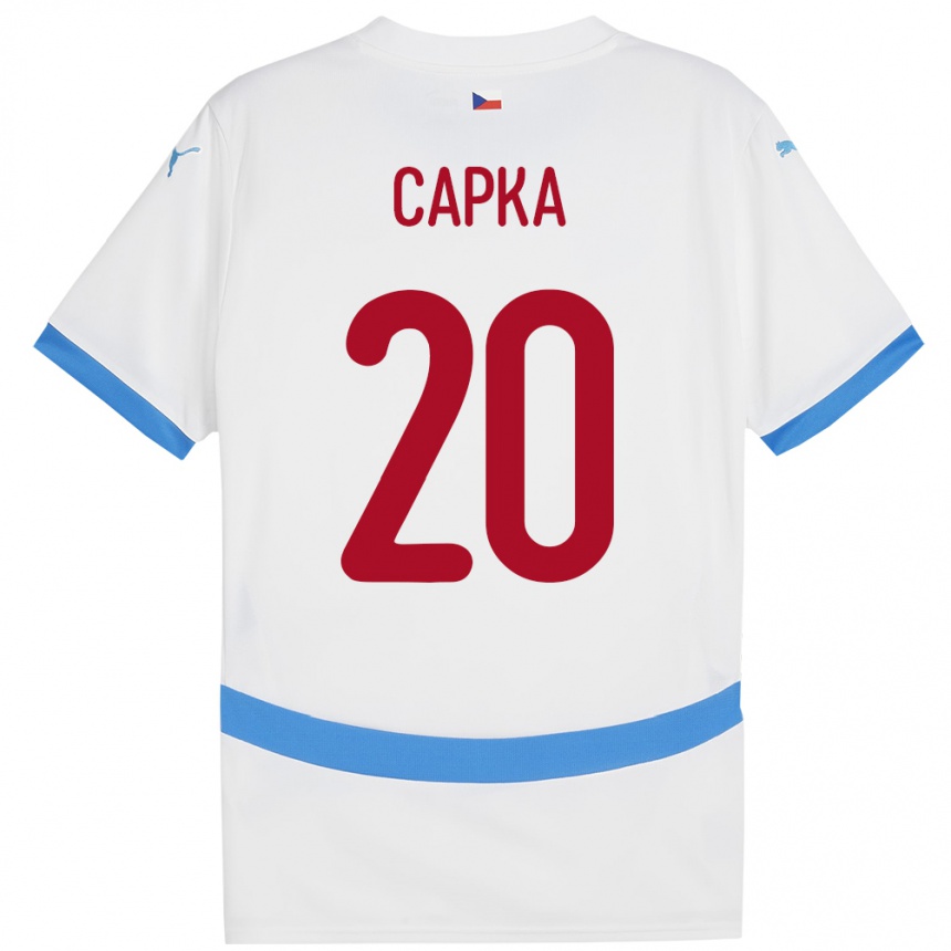 Vaikiškas Čekija Filip Capka #20 Baltas Išvykos Marškinėliai 24-26 T-Shirt