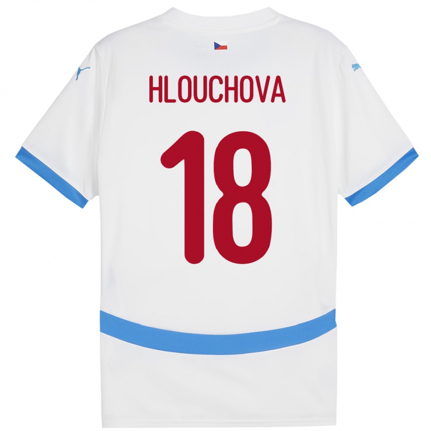 Vaikiškas Čekija Radka Hlouchová #18 Baltas Išvykos Marškinėliai 24-26 T-Shirt