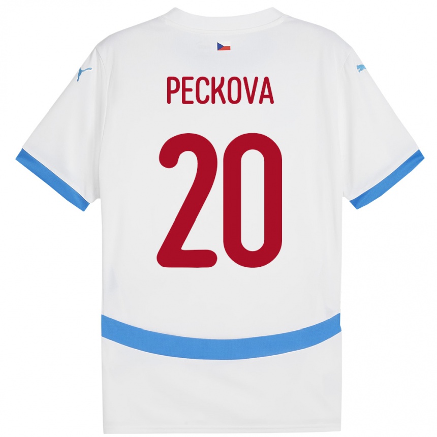 Vaikiškas Čekija Alena Pěčková #20 Baltas Išvykos Marškinėliai 24-26 T-Shirt