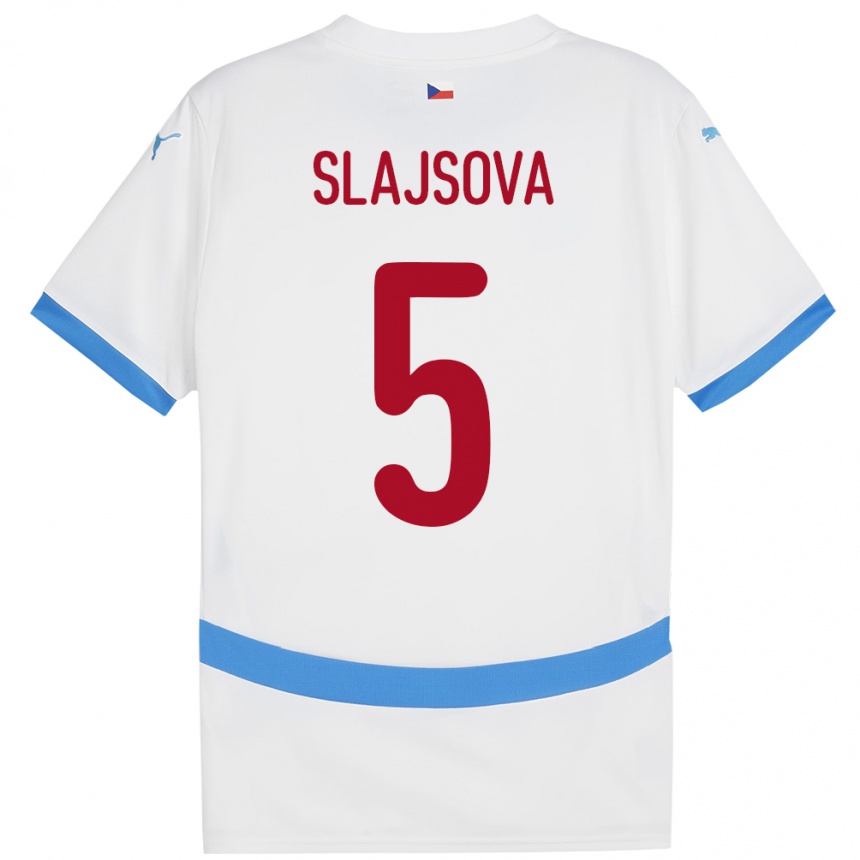 Vaikiškas Čekija Gabriela Šlajsová #5 Baltas Išvykos Marškinėliai 24-26 T-Shirt