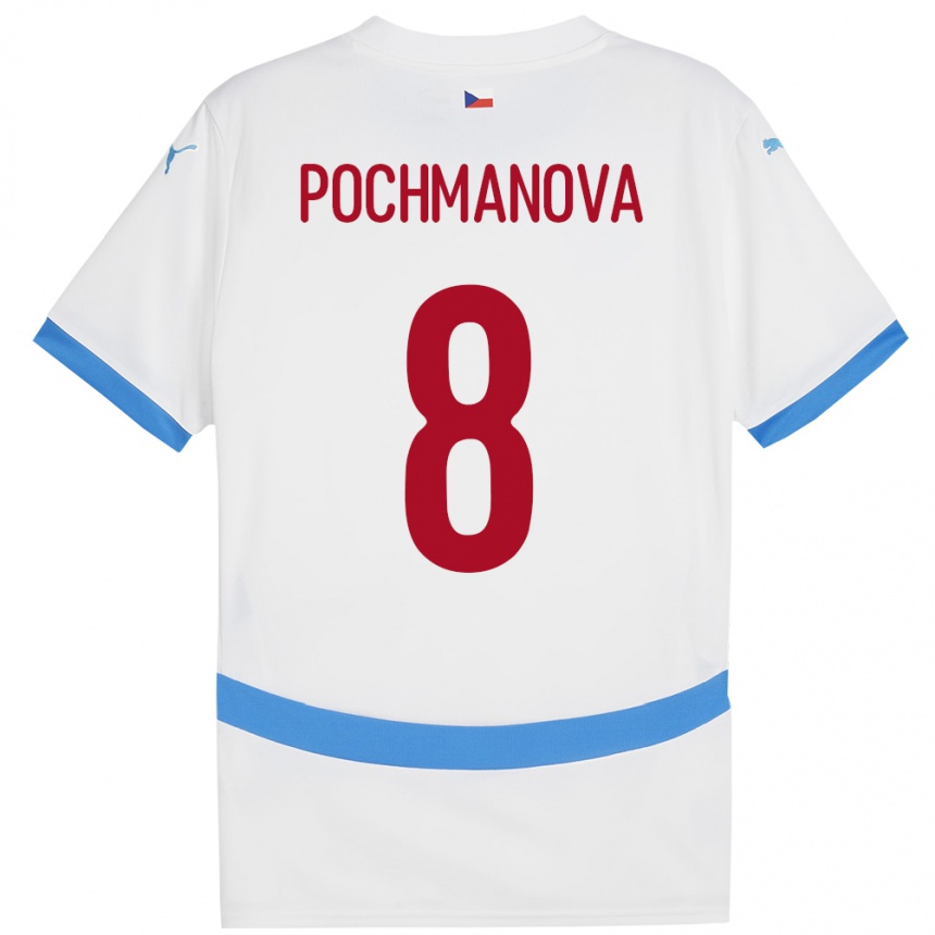Vaikiškas Čekija Aneta Pochmanová #8 Baltas Išvykos Marškinėliai 24-26 T-Shirt