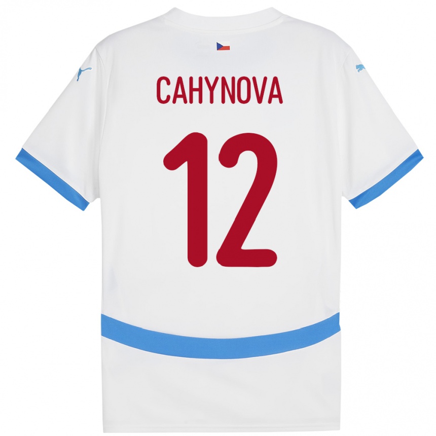 Vaikiškas Čekija Klára Cahynová #12 Baltas Išvykos Marškinėliai 24-26 T-Shirt