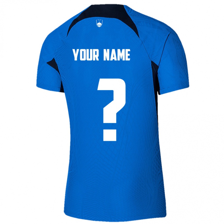 Vaikiškas Slovėnija Jūsų Vardas #0 Mėlyna Išvykos Marškinėliai 24-26 T-Shirt