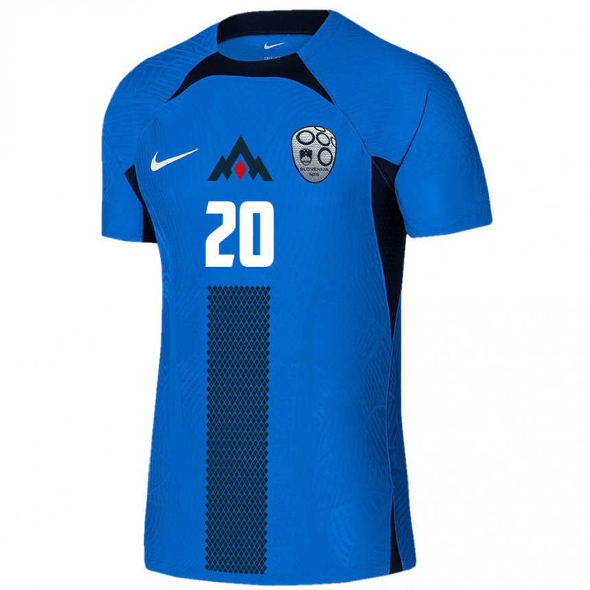 Vaikiškas Slovėnija Arman Durmisi #20 Mėlyna Išvykos Marškinėliai 24-26 T-Shirt