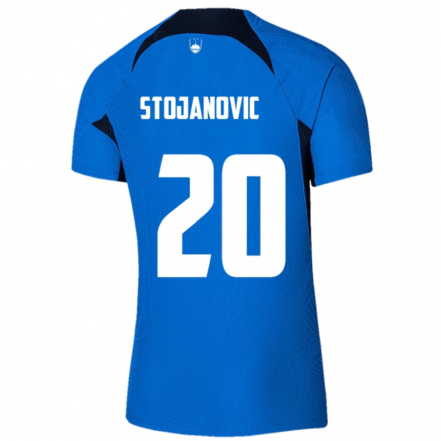 Vaikiškas Slovėnija Petar Stojanović #20 Mėlyna Išvykos Marškinėliai 24-26 T-Shirt