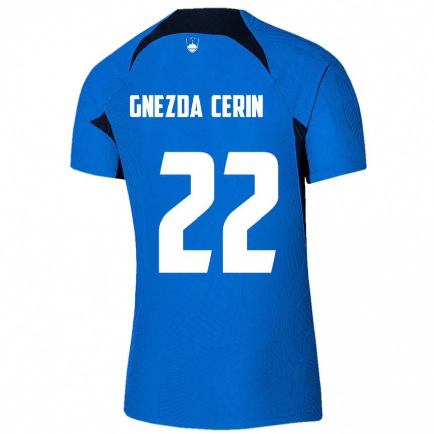 Vaikiškas Slovėnija Adam Gnezda Cerin #22 Mėlyna Išvykos Marškinėliai 24-26 T-Shirt