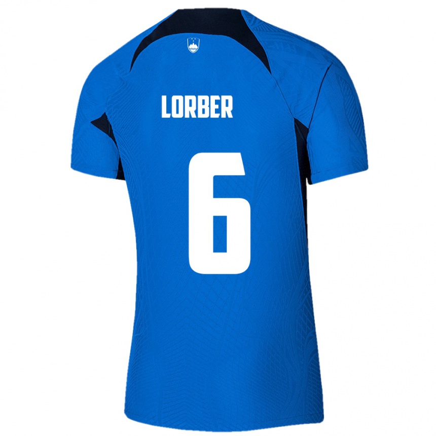 Vaikiškas Slovėnija Marcel Lorber #6 Mėlyna Išvykos Marškinėliai 24-26 T-Shirt