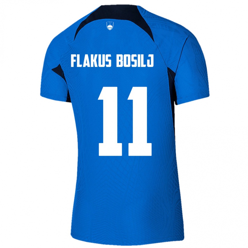 Vaikiškas Slovėnija David Flakus Bosilj #11 Mėlyna Išvykos Marškinėliai 24-26 T-Shirt