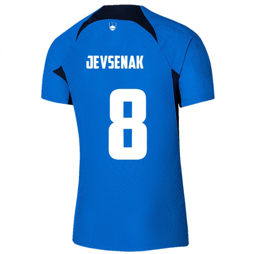 Vaikiškas Slovėnija Florjan Jevsenak #8 Mėlyna Išvykos Marškinėliai 24-26 T-Shirt