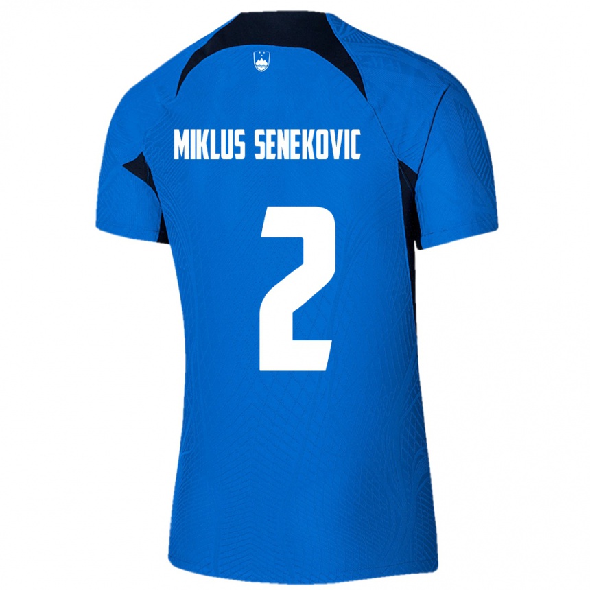 Vaikiškas Slovėnija Gal Miklus Senekovic #2 Mėlyna Išvykos Marškinėliai 24-26 T-Shirt