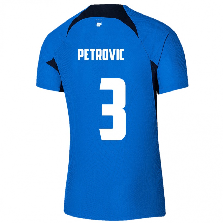 Vaikiškas Slovėnija Zan Petrovic #3 Mėlyna Išvykos Marškinėliai 24-26 T-Shirt