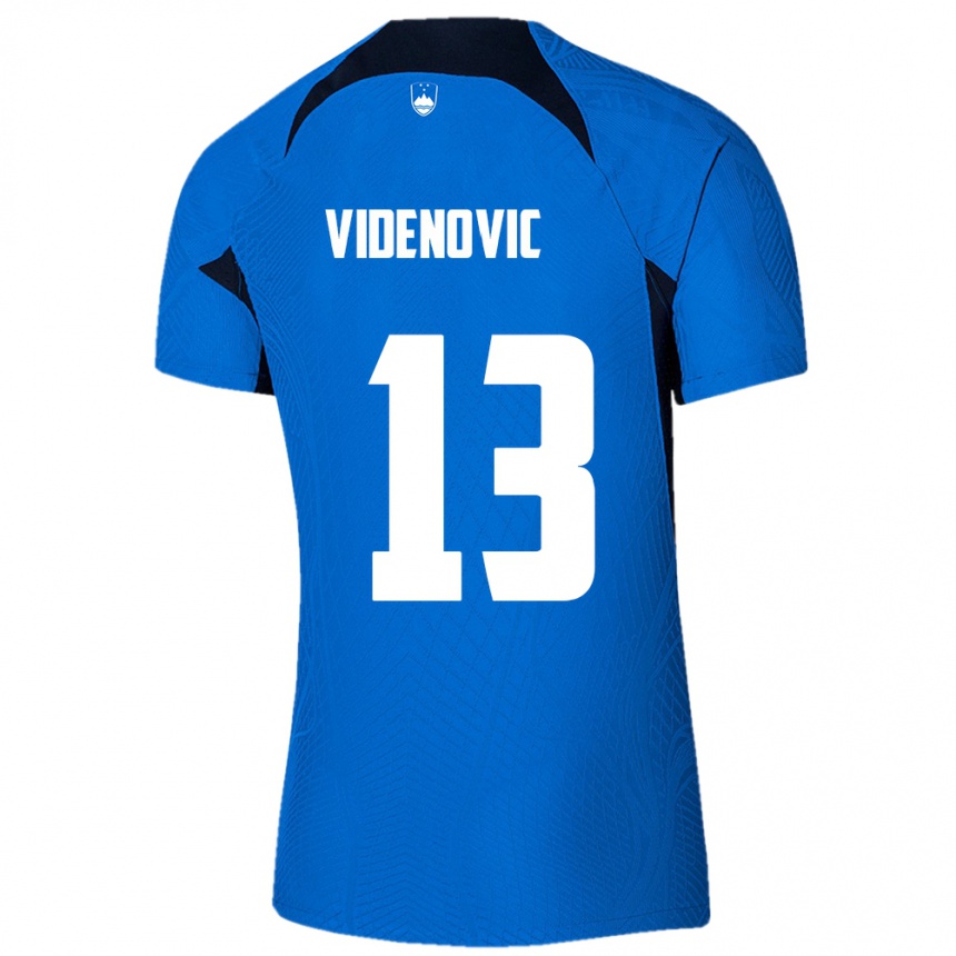 Vaikiškas Slovėnija Denis Videnovic #13 Mėlyna Išvykos Marškinėliai 24-26 T-Shirt