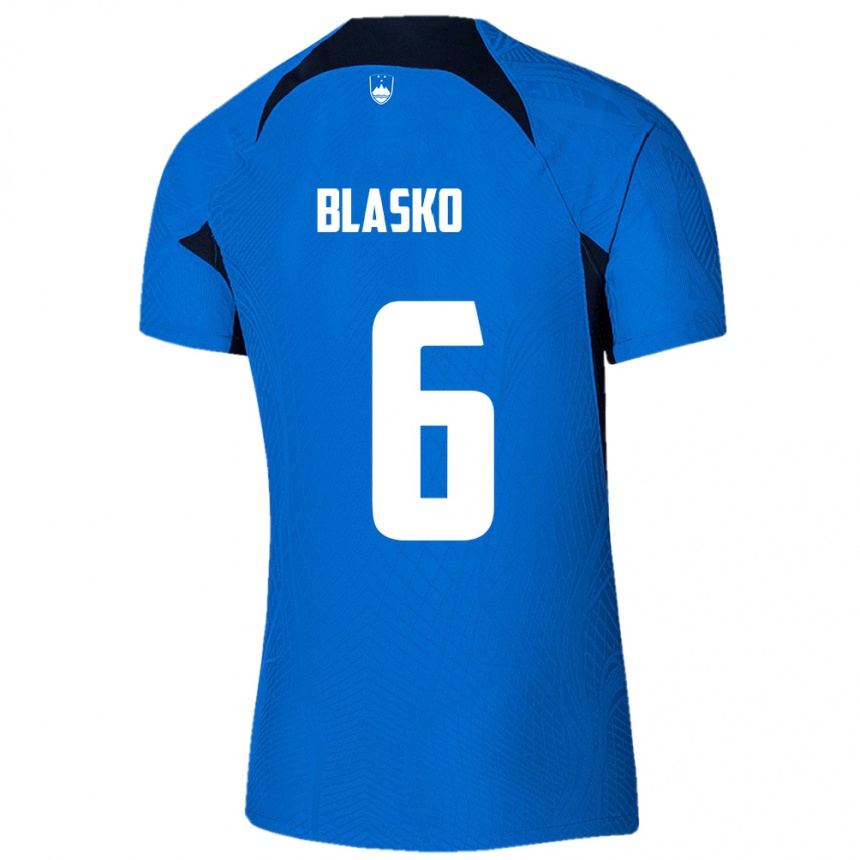 Vaikiškas Slovėnija Svit Blasko #6 Mėlyna Išvykos Marškinėliai 24-26 T-Shirt