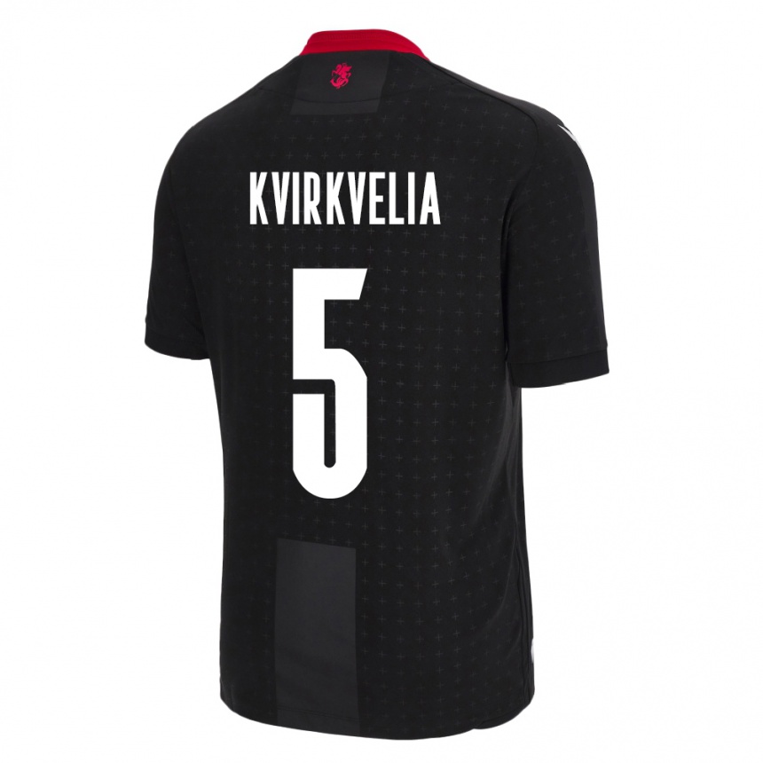 Vaikiškas Sakartvelas Solomon Kvirkvelia #5 Juoda Išvykos Marškinėliai 24-26 T-Shirt