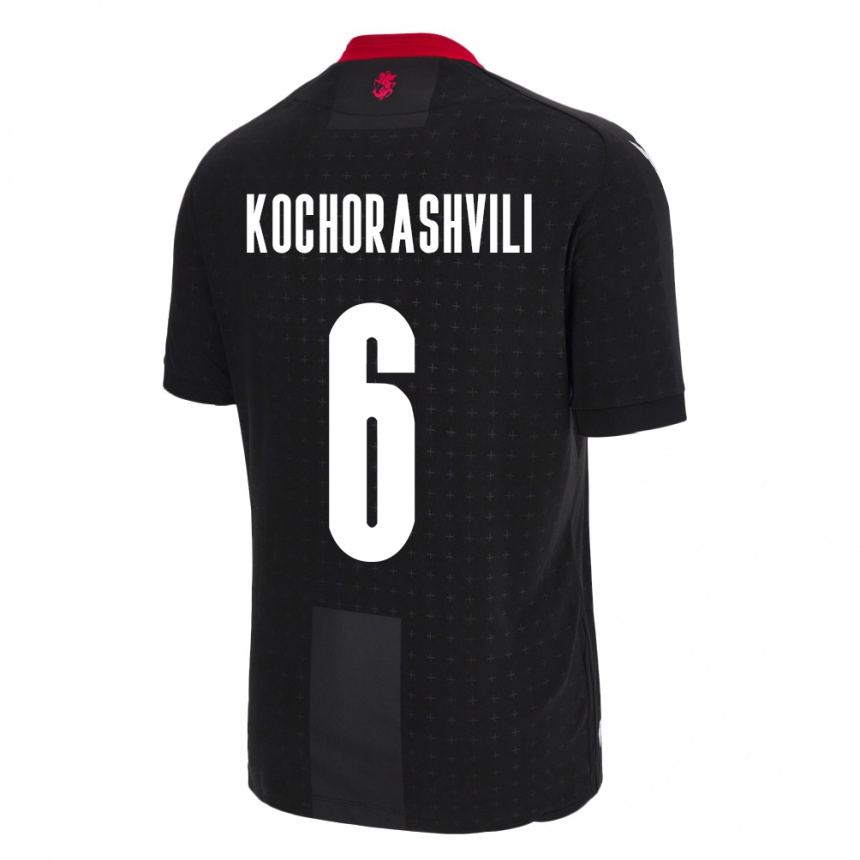 Vaikiškas Sakartvelas Giorgi Kochorashvili #6 Juoda Išvykos Marškinėliai 24-26 T-Shirt