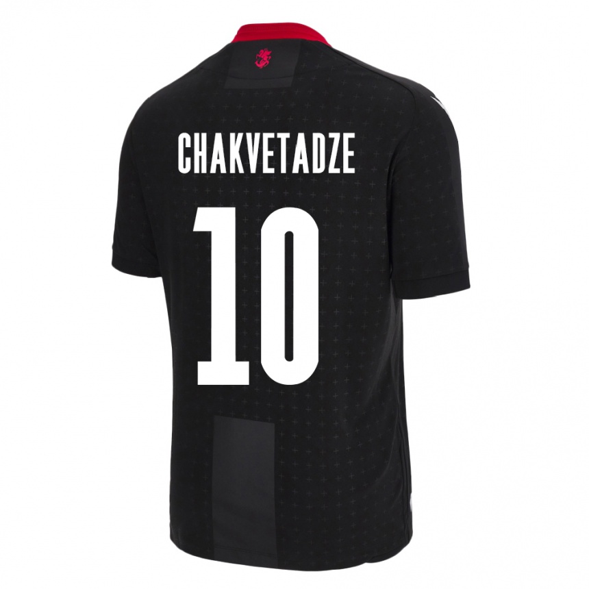 Vaikiškas Sakartvelas Giorgi Chakvetadze #10 Juoda Išvykos Marškinėliai 24-26 T-Shirt