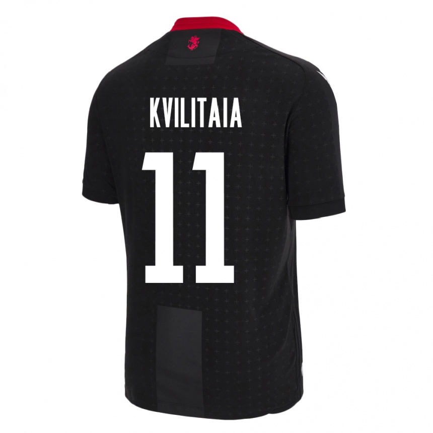 Vaikiškas Sakartvelas Giorgi Kvilitaia #11 Juoda Išvykos Marškinėliai 24-26 T-Shirt