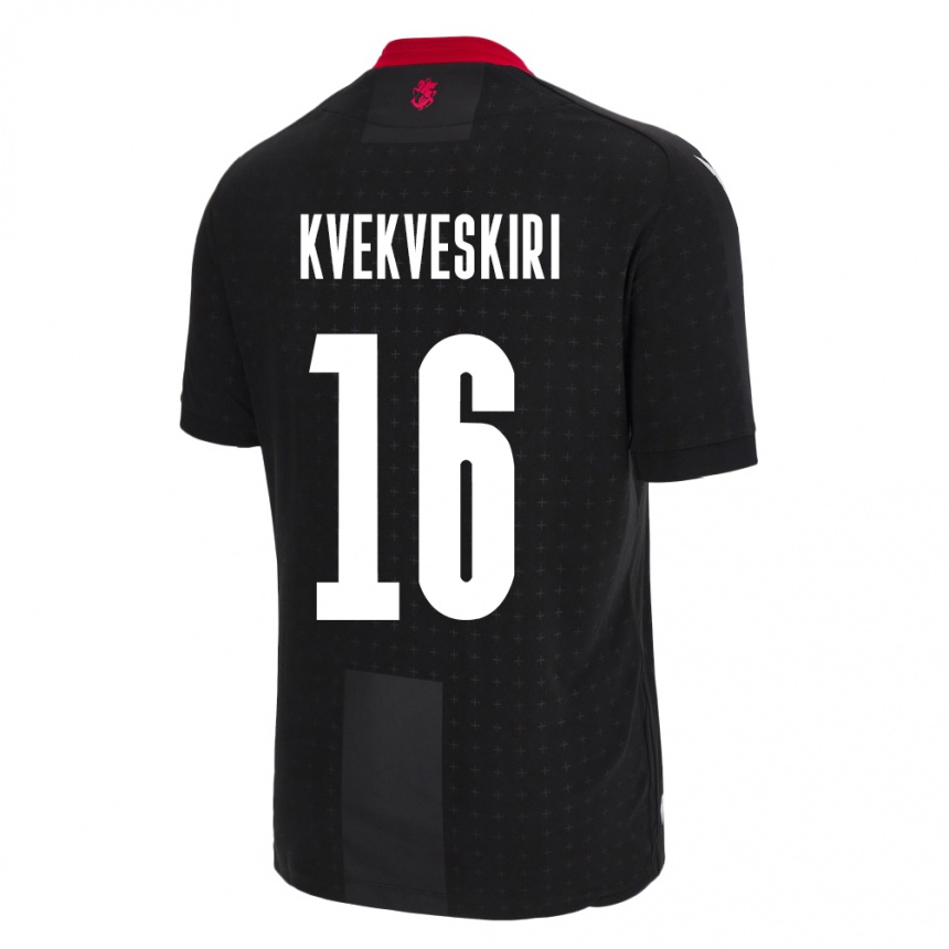 Vaikiškas Sakartvelas Nika Kvekveskiri #16 Juoda Išvykos Marškinėliai 24-26 T-Shirt