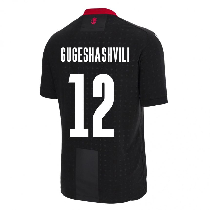 Vaikiškas Sakartvelas Luka Gugeshashvili #12 Juoda Išvykos Marškinėliai 24-26 T-Shirt