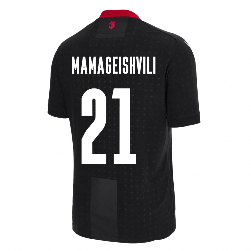 Vaikiškas Sakartvelas Otar Mamageishvili #21 Juoda Išvykos Marškinėliai 24-26 T-Shirt