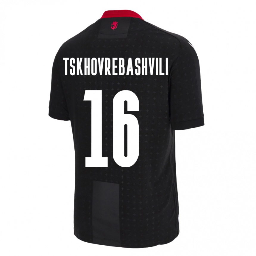 Vaikiškas Sakartvelas Nikoloz Tskhovrebashvili #16 Juoda Išvykos Marškinėliai 24-26 T-Shirt