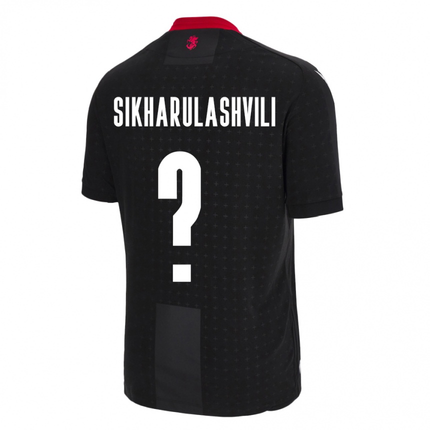 Vaikiškas Sakartvelas Nika Sikharulashvili #0 Juoda Išvykos Marškinėliai 24-26 T-Shirt