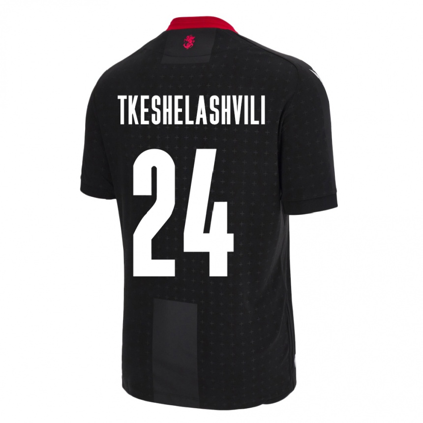 Vaikiškas Sakartvelas Amiran Tkeshelashvili #24 Juoda Išvykos Marškinėliai 24-26 T-Shirt