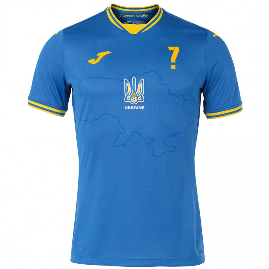 Vaikiškas Ukraina Marina Shayniuk #0 Mėlyna Išvykos Marškinėliai 24-26 T-Shirt