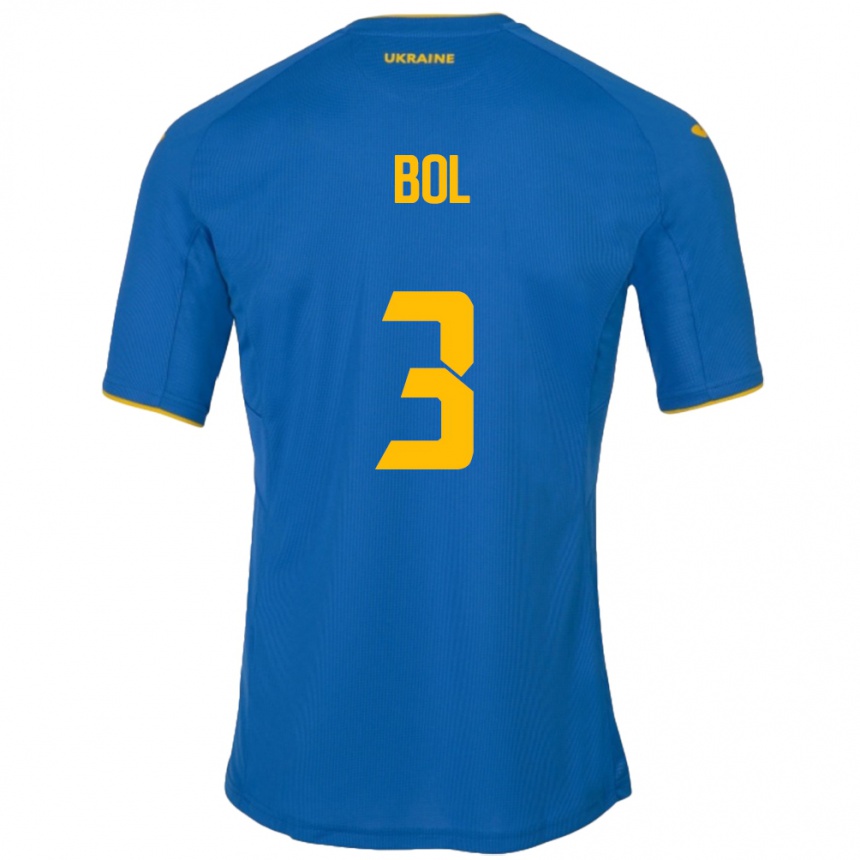 Vaikiškas Ukraina Anton Bol #3 Mėlyna Išvykos Marškinėliai 24-26 T-Shirt