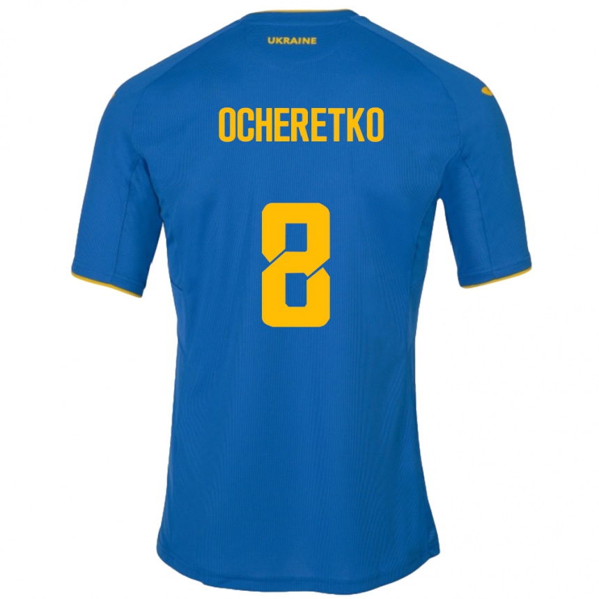 Vaikiškas Ukraina Oleg Ocheretko #8 Mėlyna Išvykos Marškinėliai 24-26 T-Shirt