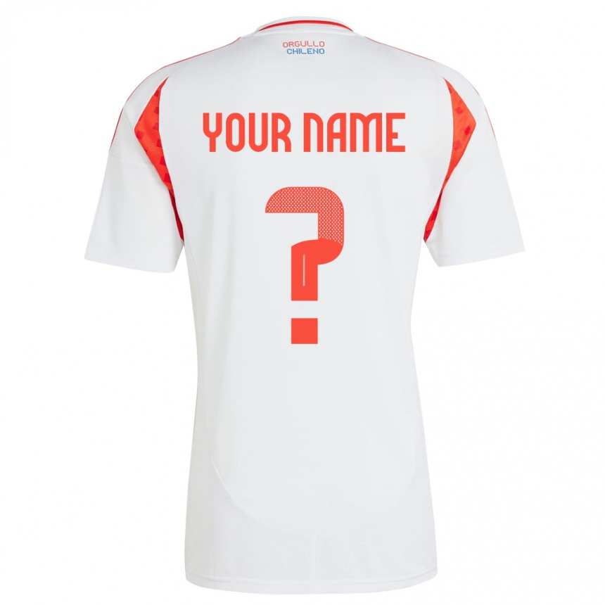 Vaikiškas Čilė Jūsų Vardas #0 Baltas Išvykos Marškinėliai 24-26 T-Shirt