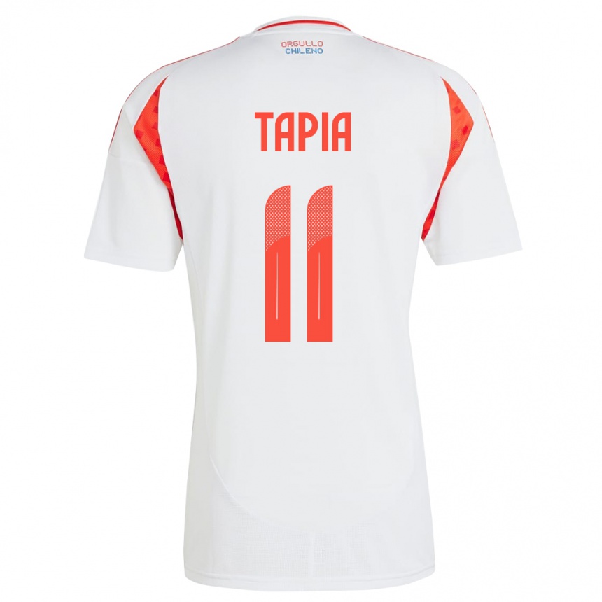 Vaikiškas Čilė Gonzalo Tapia #11 Baltas Išvykos Marškinėliai 24-26 T-Shirt