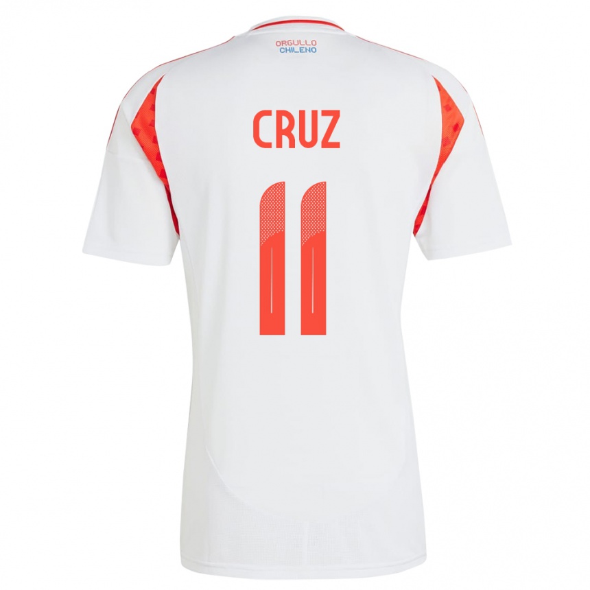 Vaikiškas Čilė Joan Cruz #11 Baltas Išvykos Marškinėliai 24-26 T-Shirt