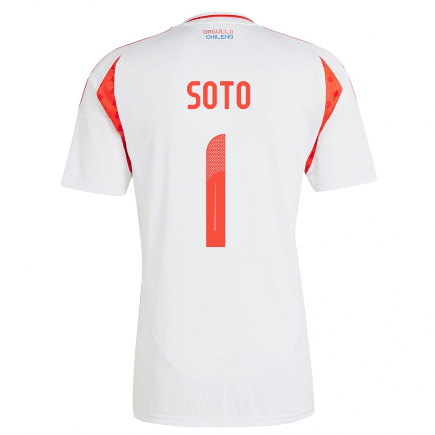 Vaikiškas Čilė Fernando Soto #1 Baltas Išvykos Marškinėliai 24-26 T-Shirt