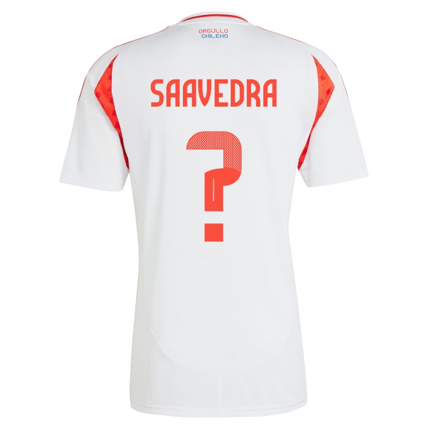 Vaikiškas Čilė Danilo Saavedra #0 Baltas Išvykos Marškinėliai 24-26 T-Shirt