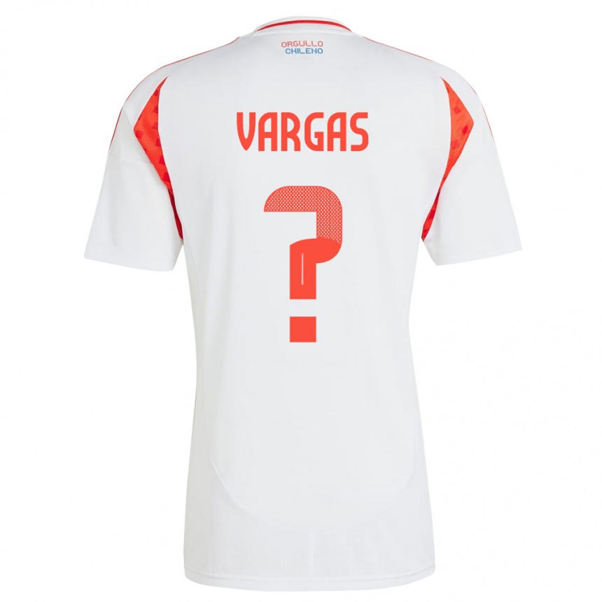 Vaikiškas Čilė Vicente Vargas #0 Baltas Išvykos Marškinėliai 24-26 T-Shirt