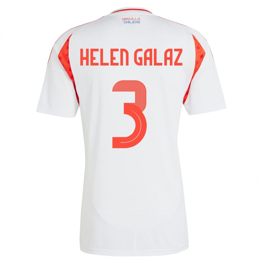 Vaikiškas Čilė Su Helen Galaz #3 Baltas Išvykos Marškinėliai 24-26 T-Shirt