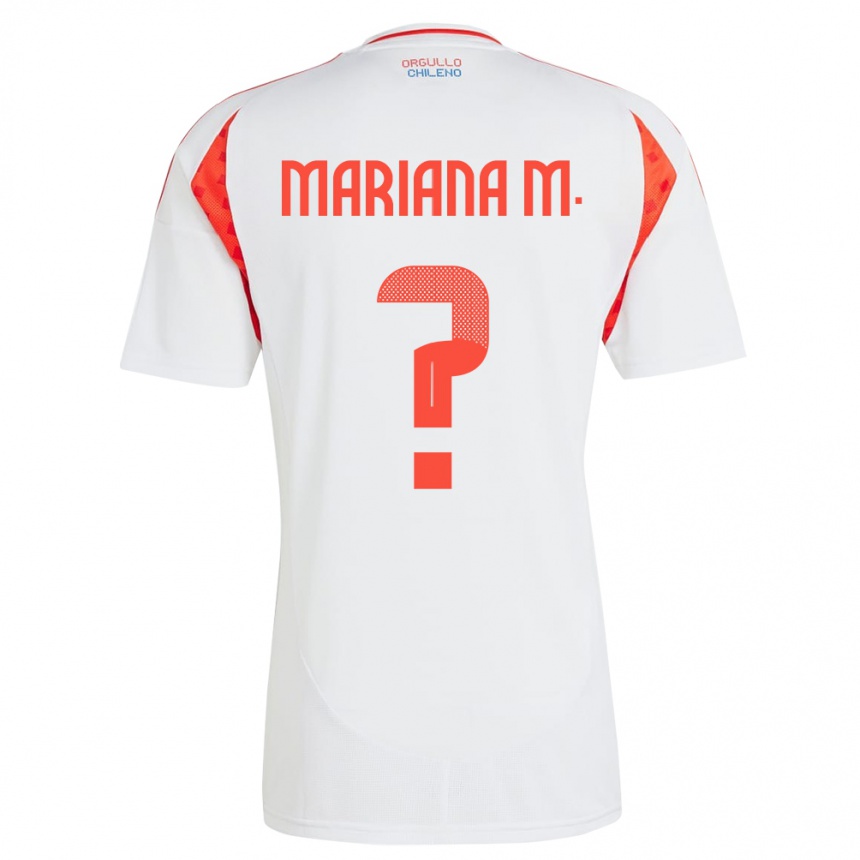 Vaikiškas Čilė Mariana Morales #0 Baltas Išvykos Marškinėliai 24-26 T-Shirt