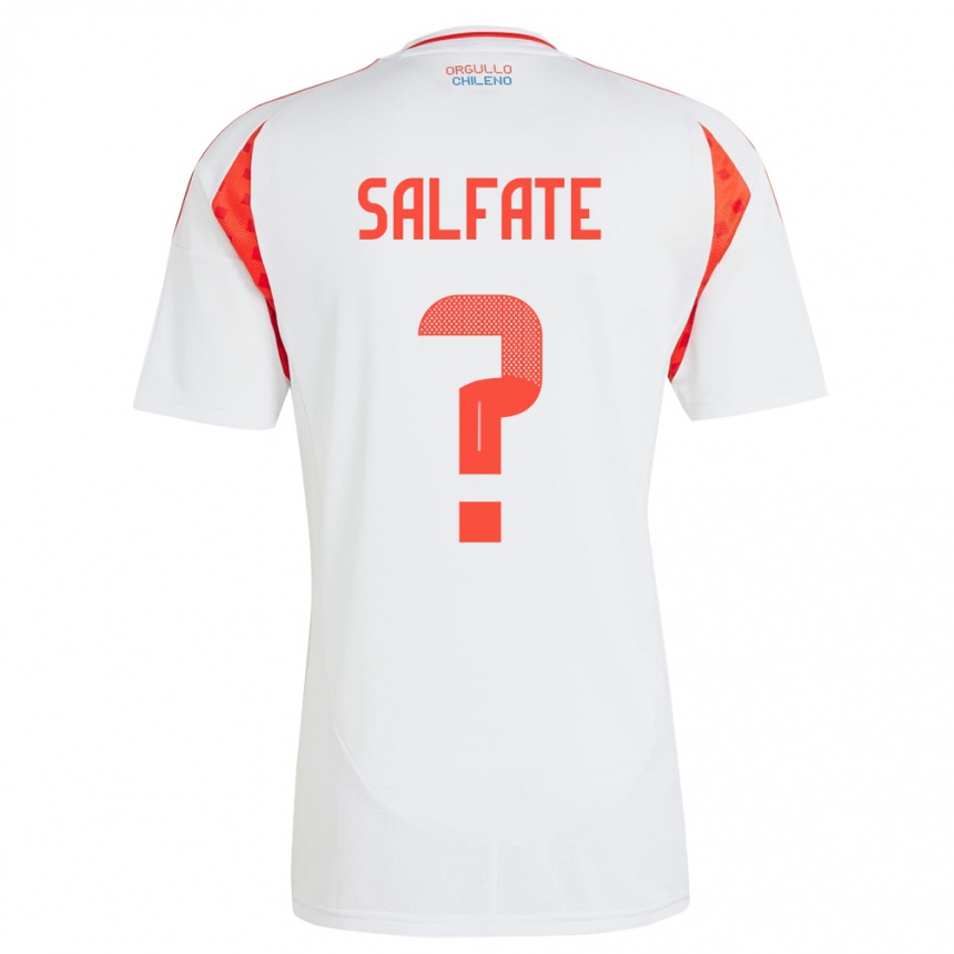 Vaikiškas Čilė Claudia Salfate #0 Baltas Išvykos Marškinėliai 24-26 T-Shirt