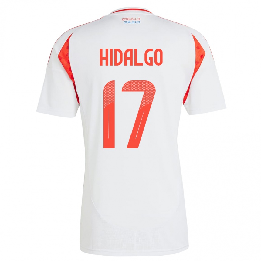 Vaikiškas Čilė Fernanda Hidalgo #17 Baltas Išvykos Marškinėliai 24-26 T-Shirt