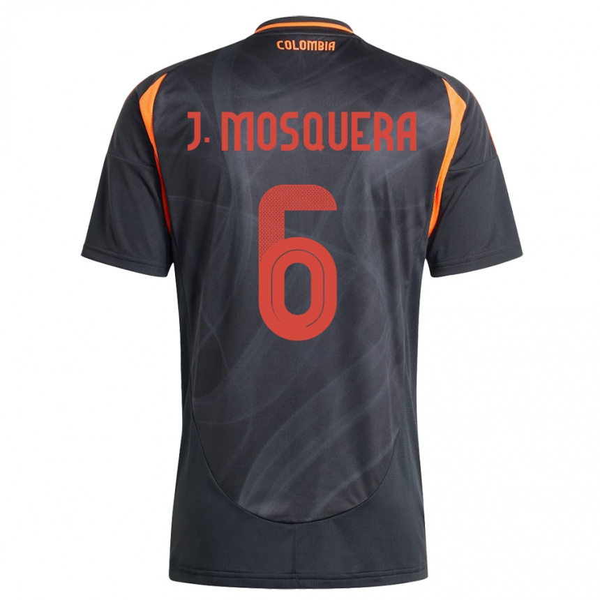 Vaikiškas Kolumbija Juan Mosquera #6 Juoda Išvykos Marškinėliai 24-26 T-Shirt