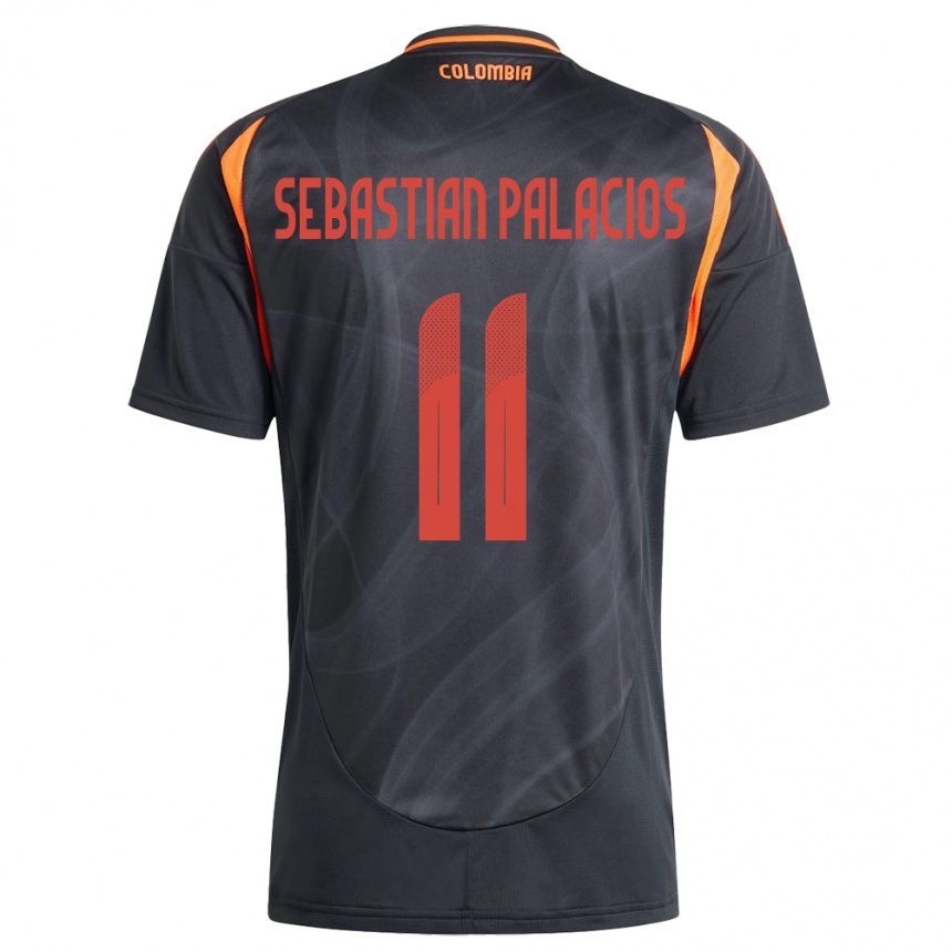 Vaikiškas Kolumbija Juan Sebastián Palacios #11 Juoda Išvykos Marškinėliai 24-26 T-Shirt