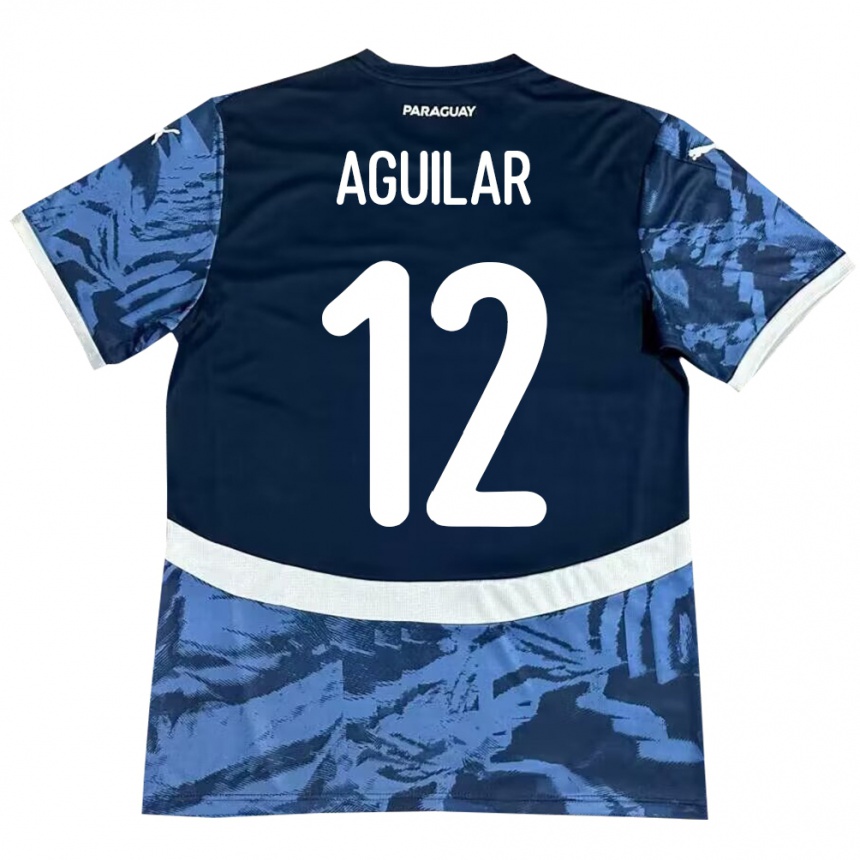 Vaikiškas Paragvajus Alfredo Aguilar #12 Mėlyna Išvykos Marškinėliai 24-26 T-Shirt