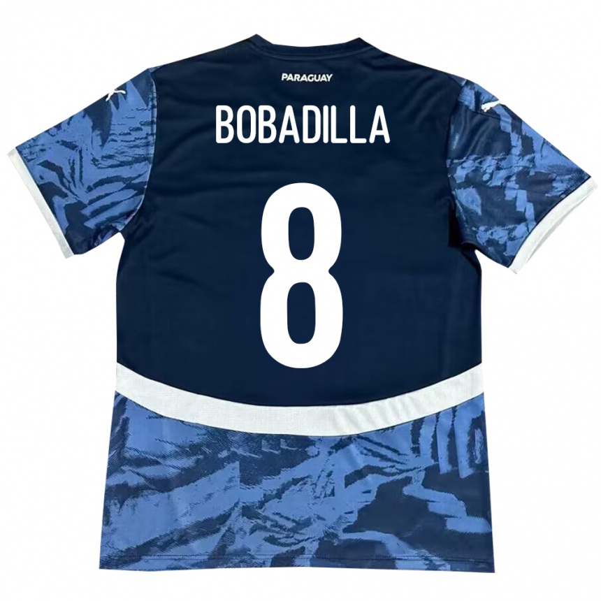 Vaikiškas Paragvajus Damián Bobadilla #8 Mėlyna Išvykos Marškinėliai 24-26 T-Shirt