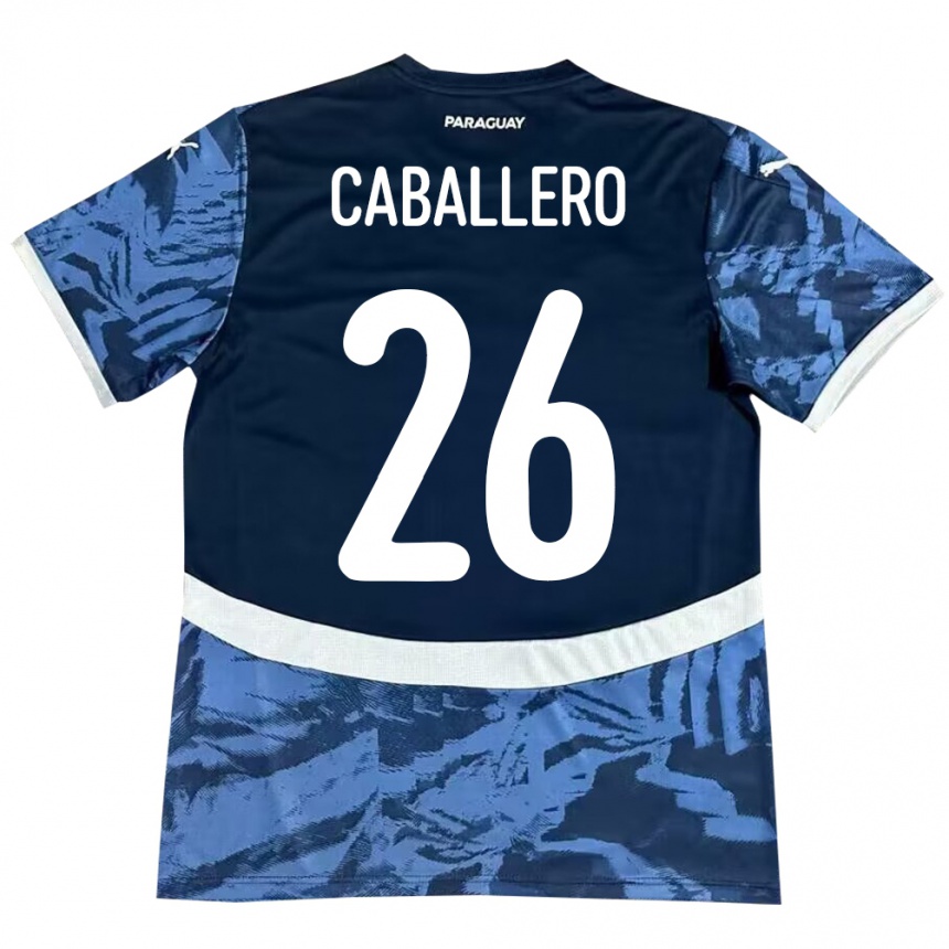 Vaikiškas Paragvajus Hernesto Caballero #26 Mėlyna Išvykos Marškinėliai 24-26 T-Shirt