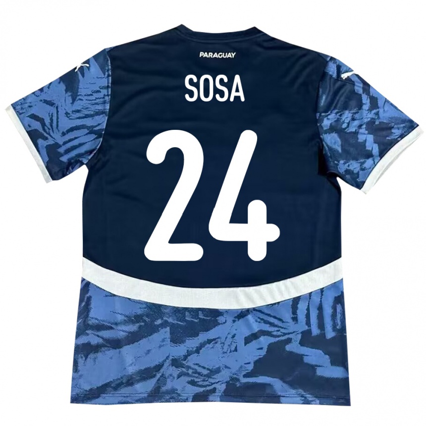 Vaikiškas Paragvajus Ramón Sosa #24 Mėlyna Išvykos Marškinėliai 24-26 T-Shirt